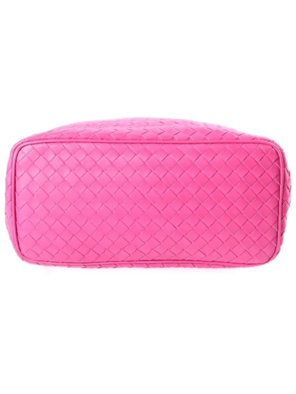 Bottega Veneta Intrecciato Zip Hobo Handbag Pink Leather